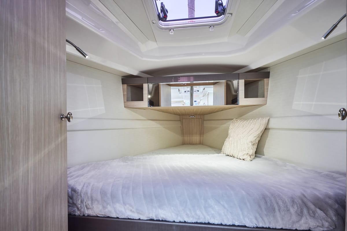Cabin on Angelmiles 2, a Northman Maxus 35 sailboat at Valencia, Spain
