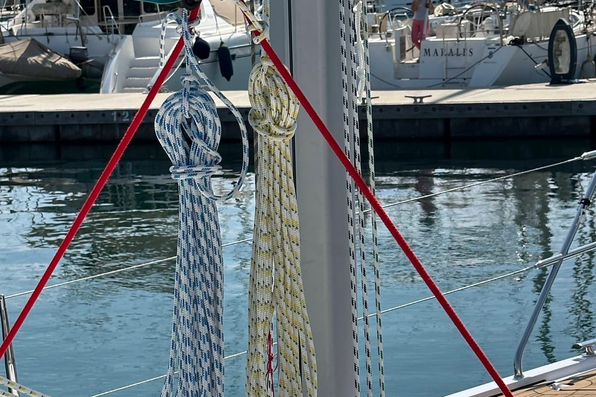 Deck of Angelmiles 2, a Northman Maxus 35 sailboat at Valencia, Spain