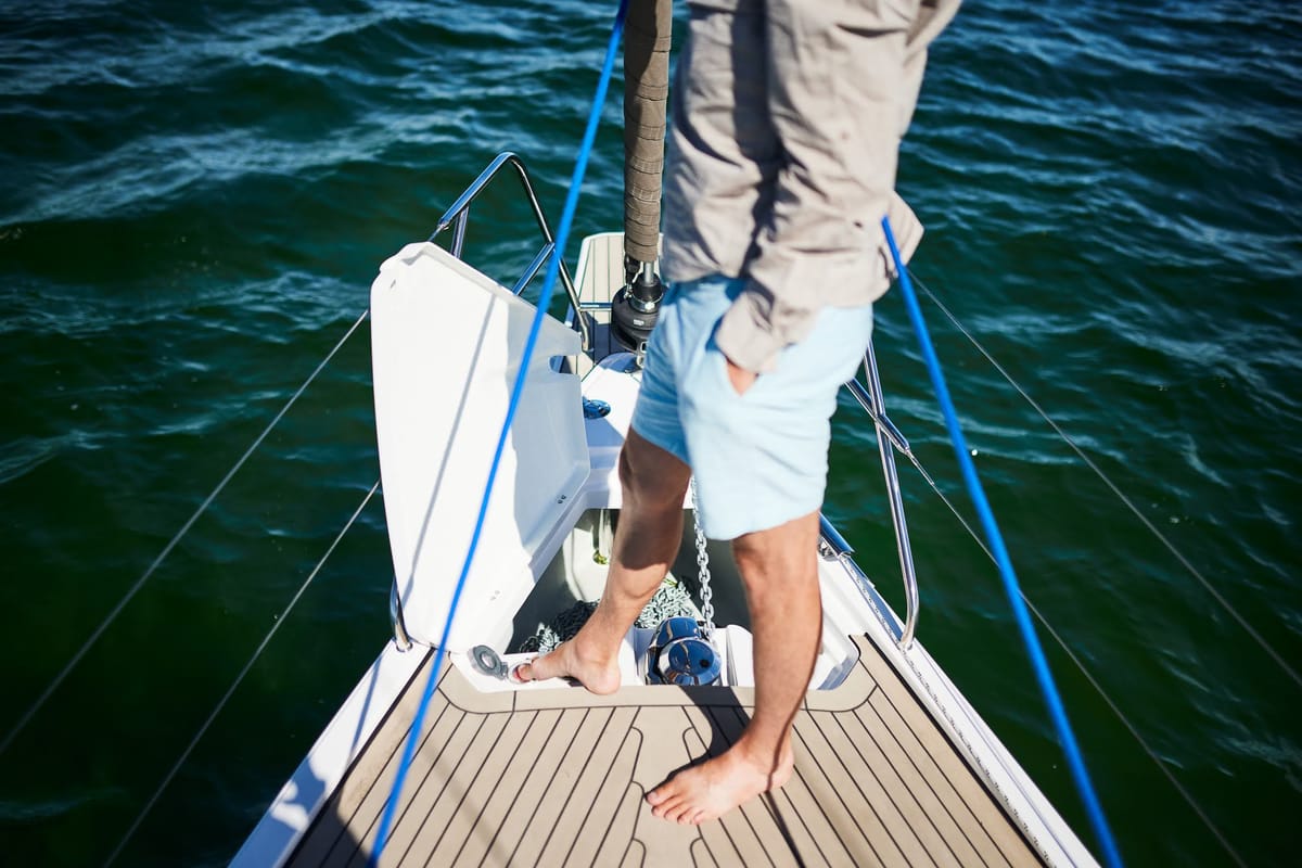 Deck of Angelmiles 2, a Northman Maxus 35 sailboat at Valencia, Spain