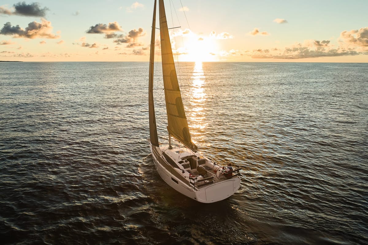 Exterior view of Angelmiles 2, a Northman Maxus 35 sailboat at Valencia, Spain