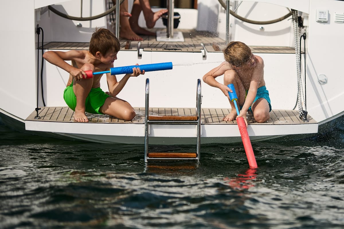Deck of Angelmiles 2, a Northman Maxus 35 sailboat at Valencia, Spain