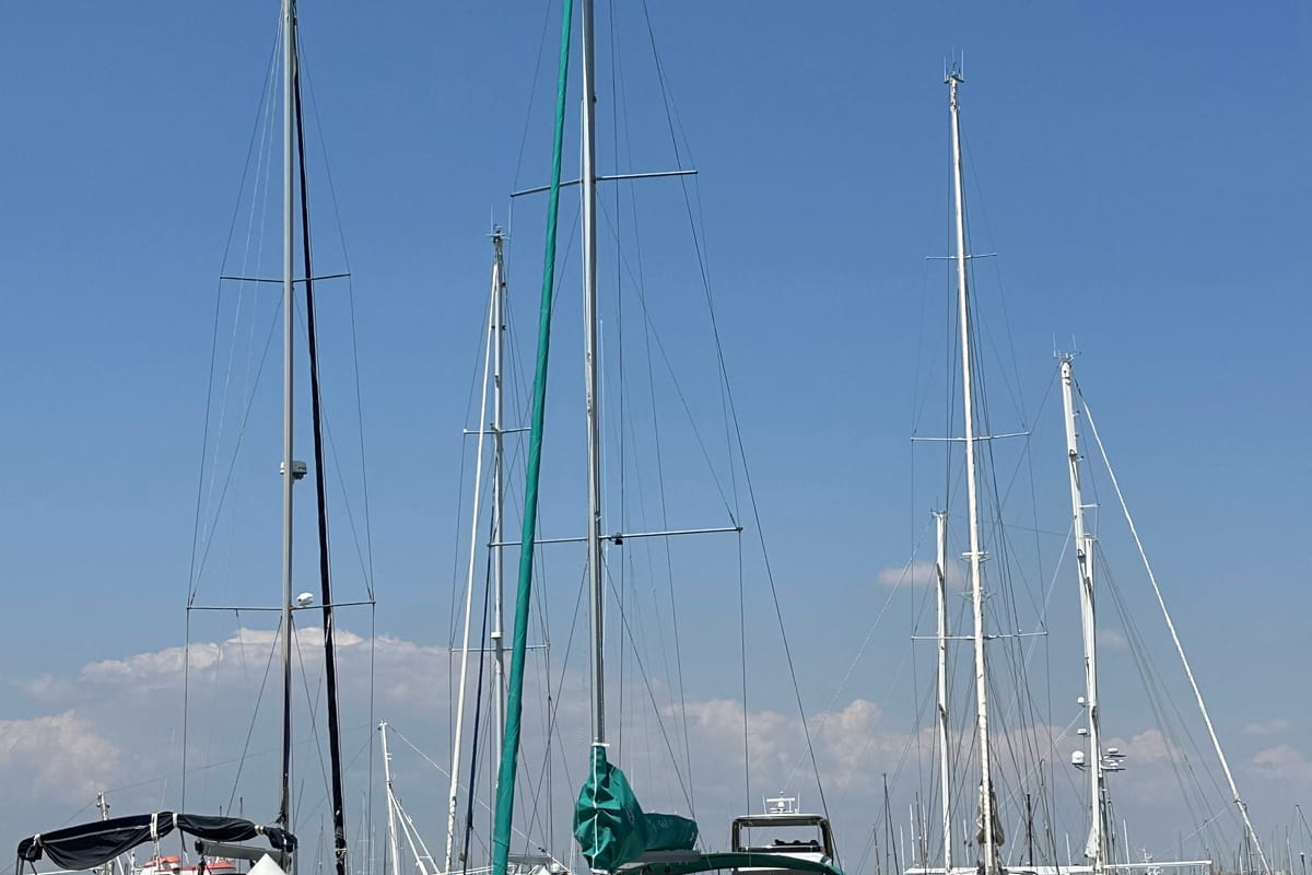 Exterior view of Angelmiles 2, a Northman Maxus 35 sailboat at Valencia, Spain