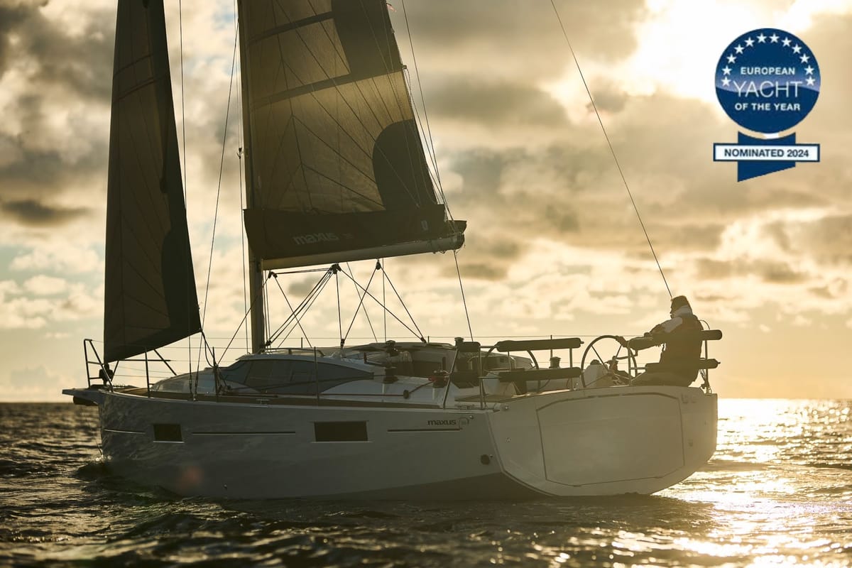 Exterior view of Angelmiles 2, a Northman Maxus 35 sailboat at Valencia, Spain