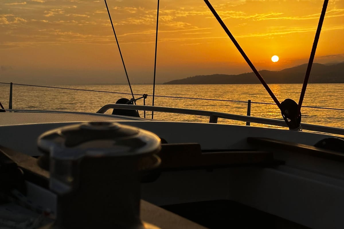 Deck of Angelmiles 2, a Northman Maxus 35 sailboat at Valencia, Spain