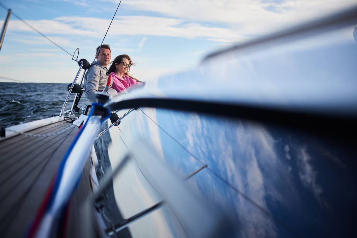 Deck of Angelmiles 2, a Northman Maxus 35 sailboat at Valencia, Spain