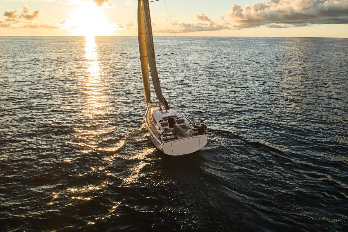 Exterior view of Angelmiles 2, a Northman Maxus 35 sailboat at Valencia, Spain