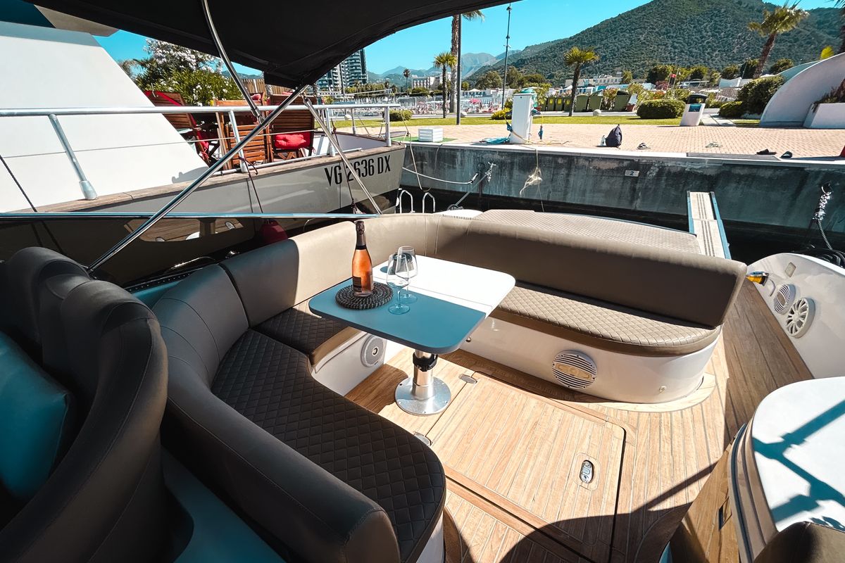 Deck of Comfort, a Mig 50 motorboat at Salerno, Italy