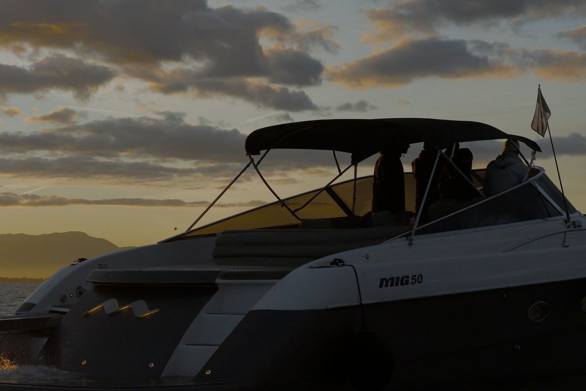 Exterior view of Comfort, a Mig 50 motorboat at Salerno, Italy