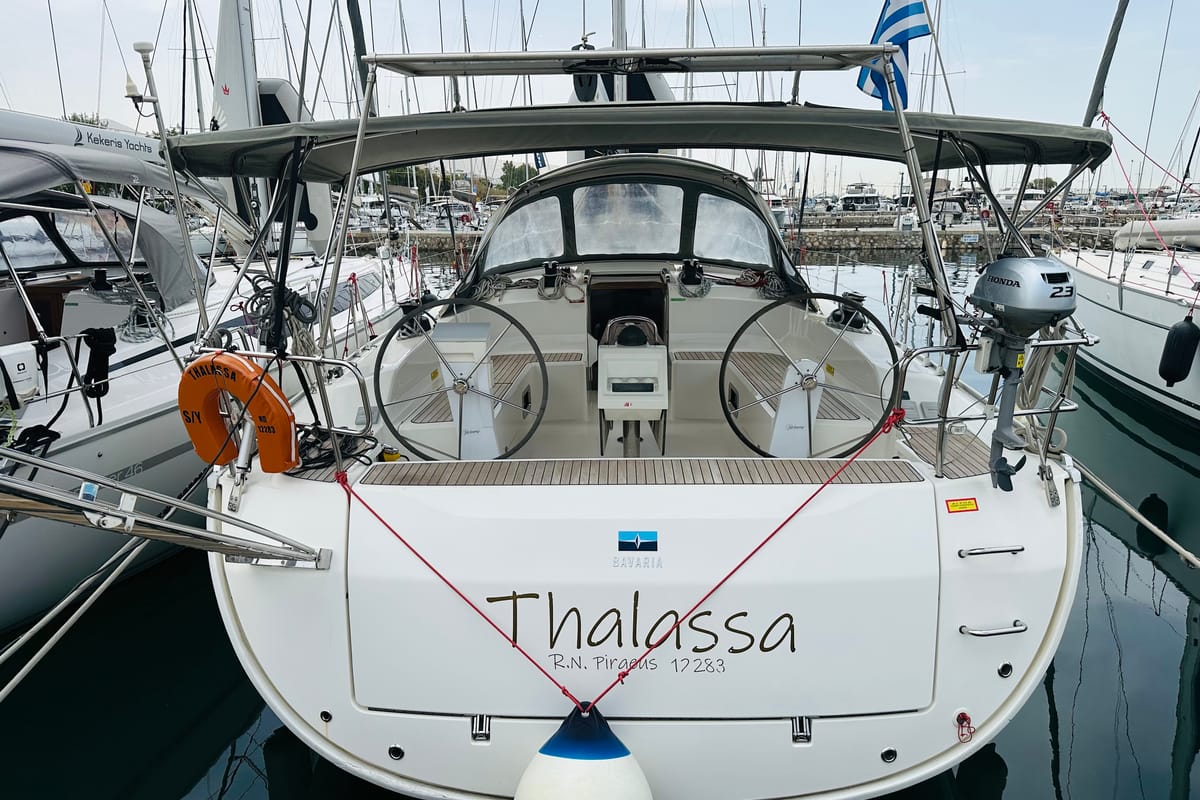 S/Y Thalassa, a Bavaria Cruiser 51 sailboat at Athens, Greece
