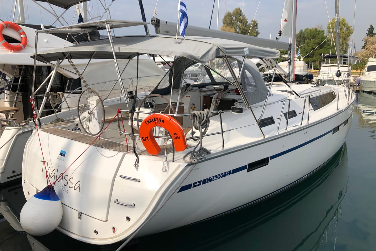 S/Y Thalassa, a Bavaria Cruiser 51 sailboat at Athens, Greece