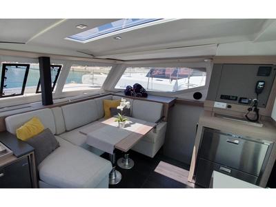 Salon of Sailor Venus, a Fountaine Pajot Isla 40 catamaran at Dubrovnik, Croatia