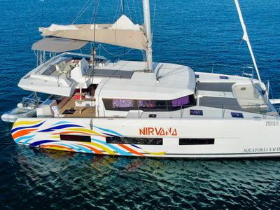 Nirvana, a Dufour 48 Catamaran catamaran at Pirovac, Croatia