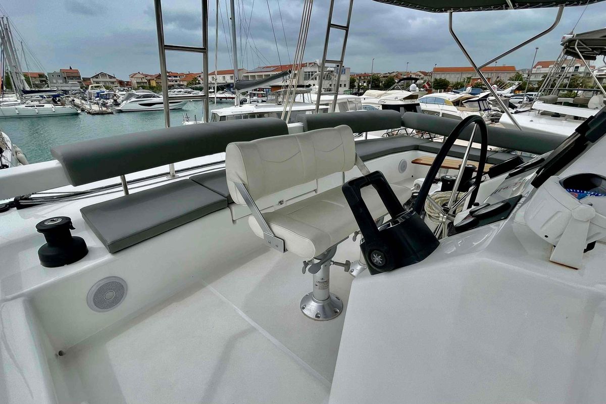 Nirvana, a Dufour 48 Catamaran catamaran at Pirovac, Croatia