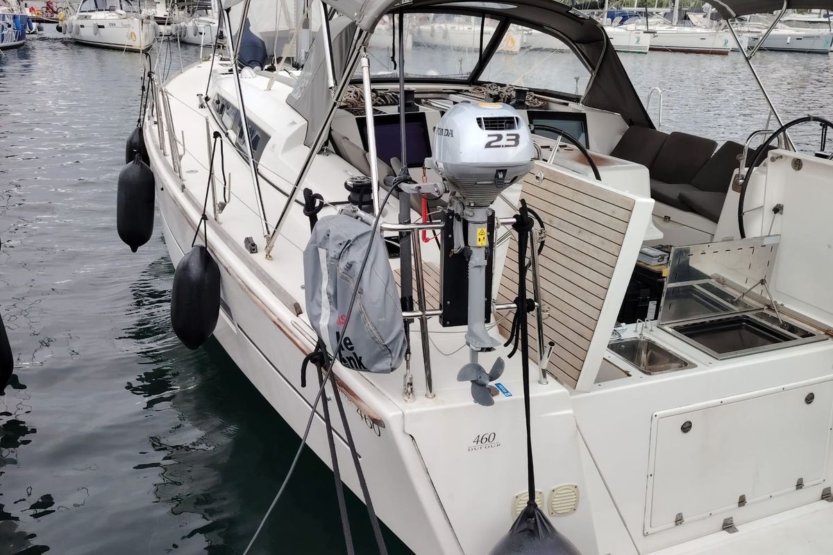 Harvey, a Dufour 460 GL sailboat at Punat, Croatia