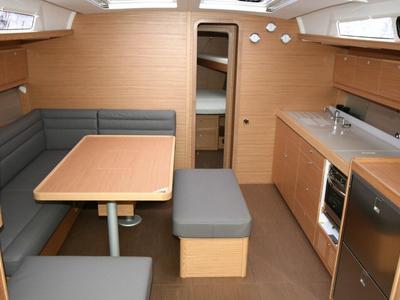Salon of Harvey, a Dufour 460 GL sailboat at Punat, Croatia