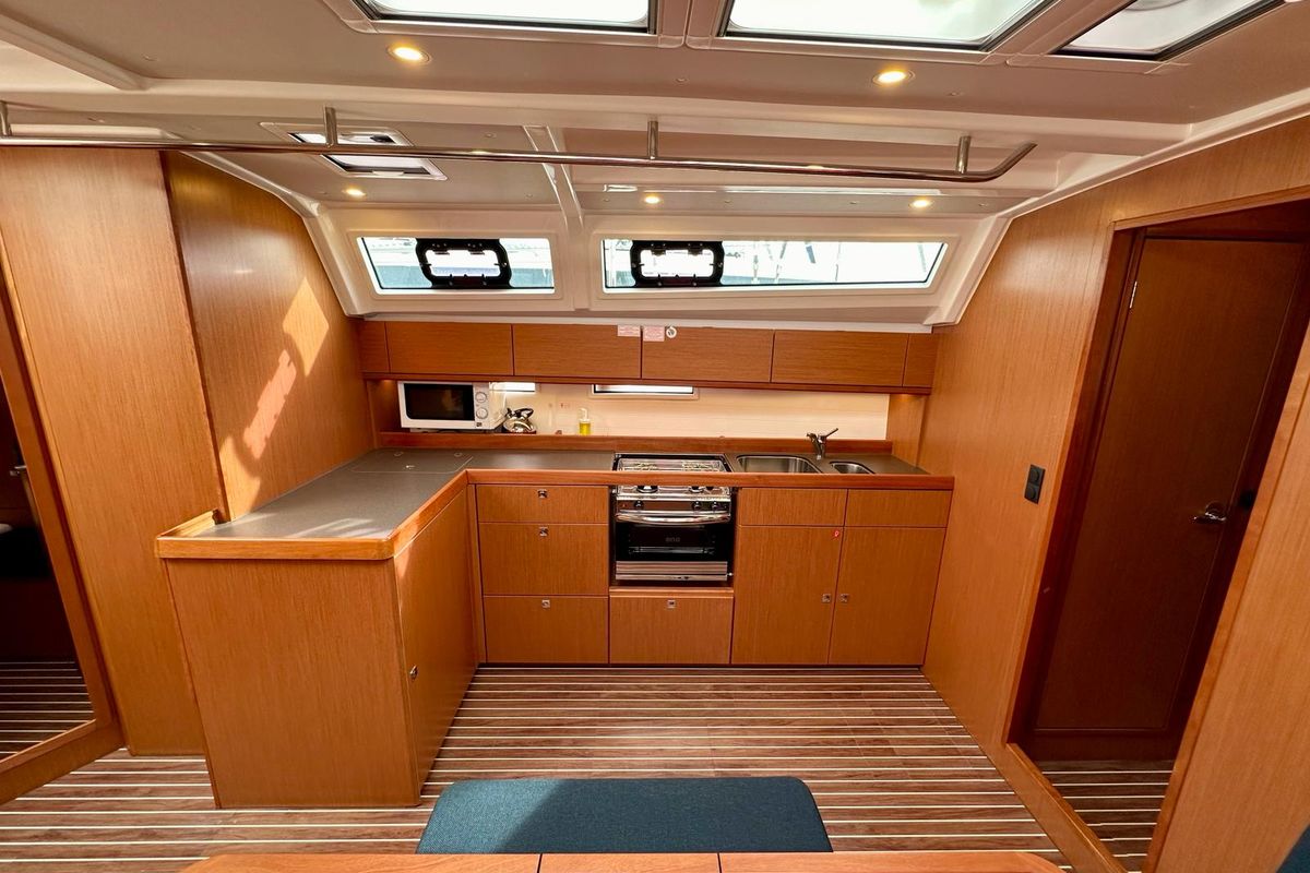 Galley of Timon, a Bavaria Cruiser 46 sailboat at Općina Sukošan, Croatia