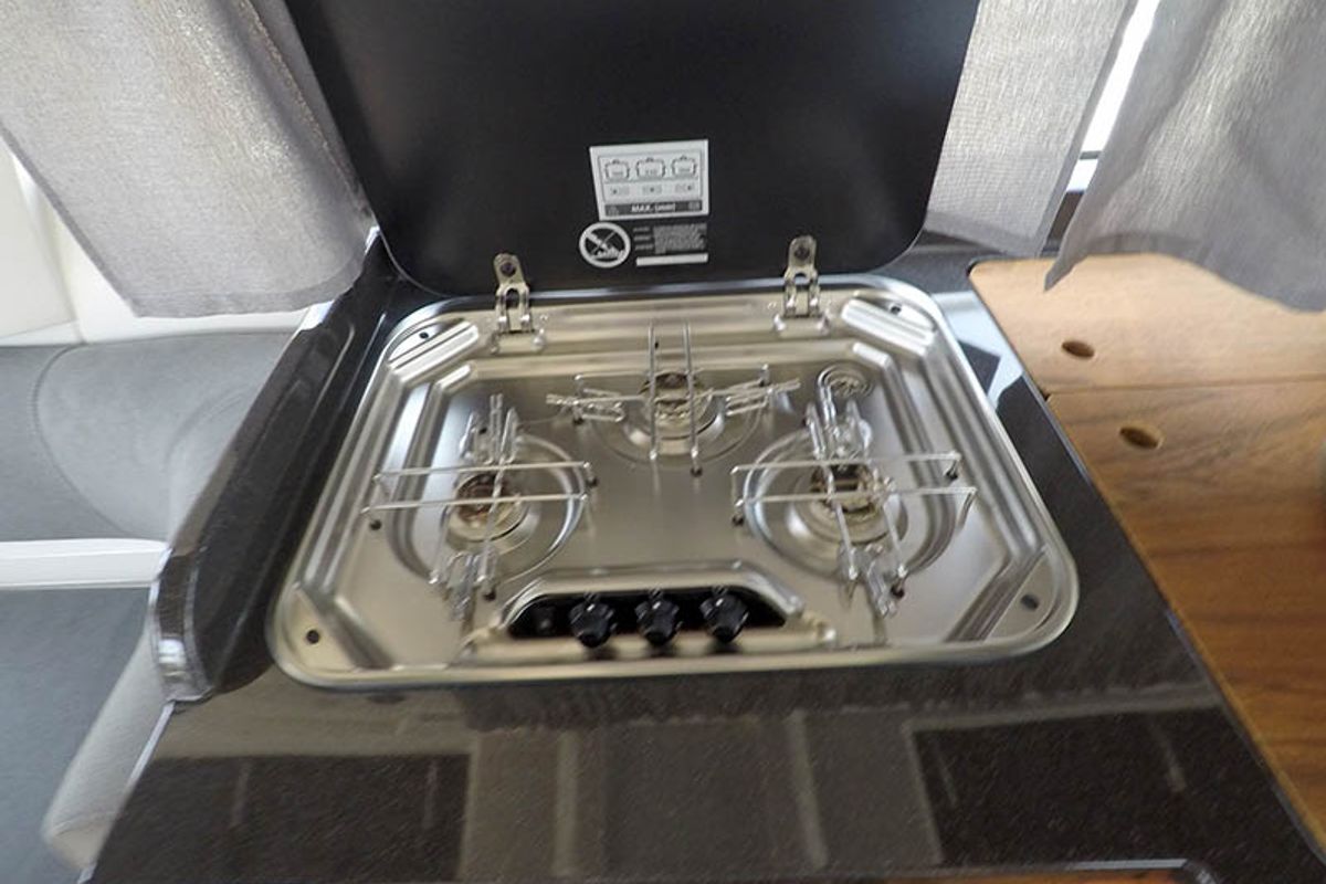 Galley of True North, a Marex 360 Cabriolet Cruiser yacht at Grad Šibenik, Croatia