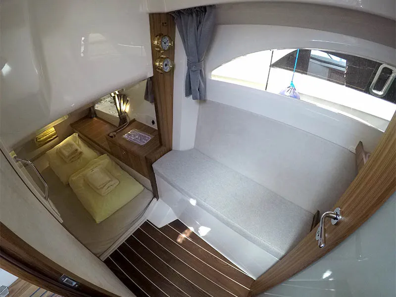 Cabin on True North, a Marex 360 Cabriolet Cruiser yacht at Grad Šibenik, Croatia