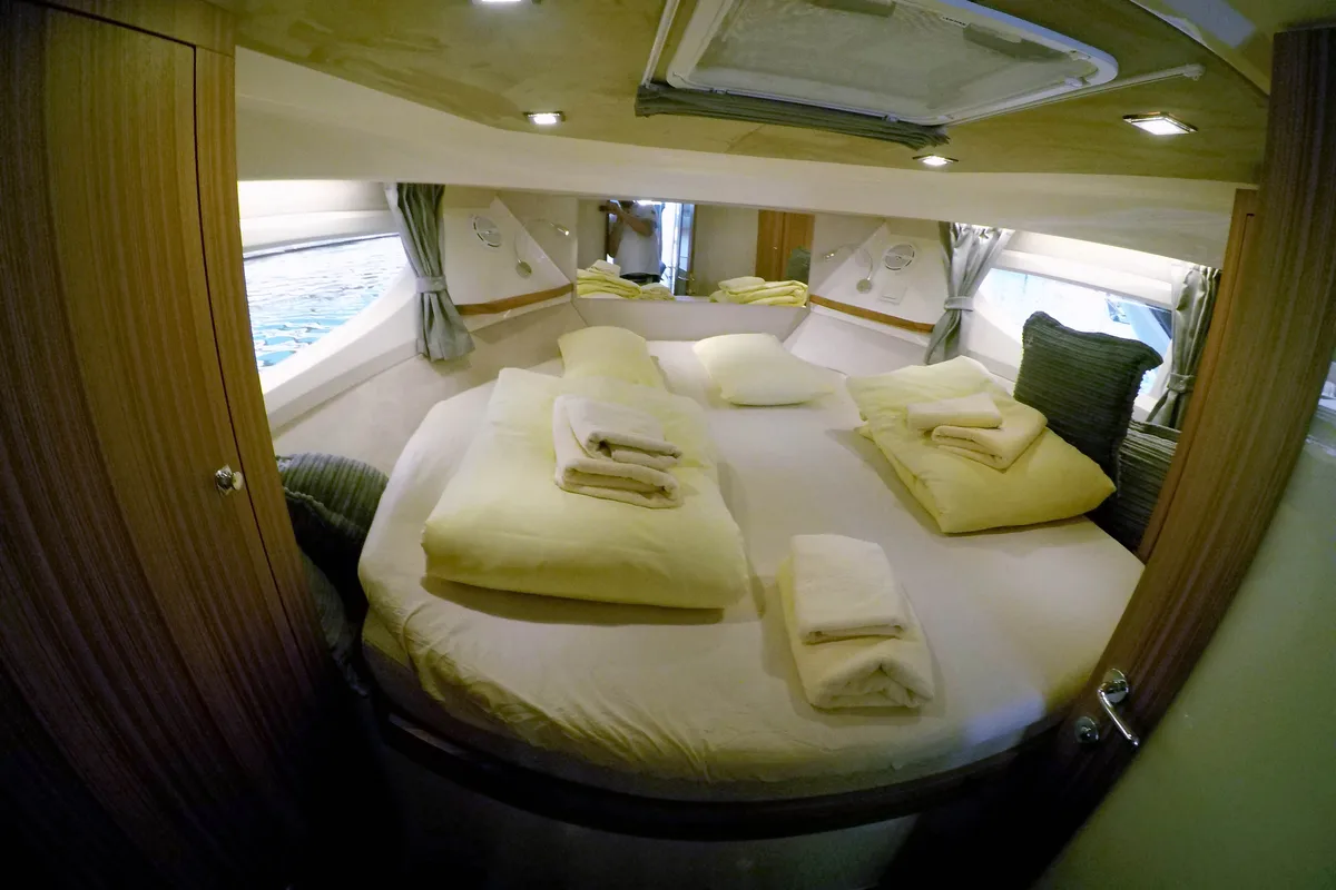 Cabin on True North, a Marex 360 Cabriolet Cruiser yacht at Grad Šibenik, Croatia