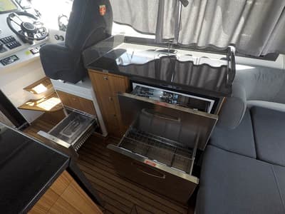 Galley of True North, a Marex 360 Cabriolet Cruiser yacht at Grad Šibenik, Croatia