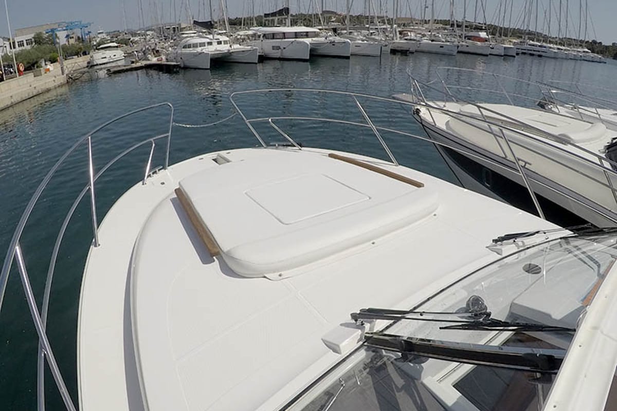 Galley of True North, a Marex 360 Cabriolet Cruiser yacht at Grad Šibenik, Croatia