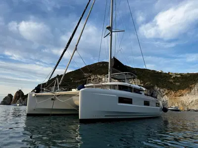 Deep Blue, a Lagoon Lagoon 46 catamaran at Olbia, Italy