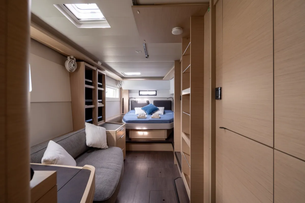 Deep Blue, a Lagoon Lagoon 46 catamaran at Olbia, Italy