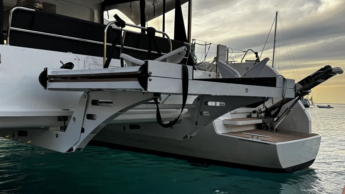 Deep Blue, a Lagoon Lagoon 46 catamaran at Olbia, Italy