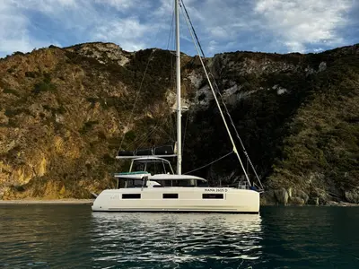 Deep Blue, a Lagoon Lagoon 46 catamaran at Olbia, Italy