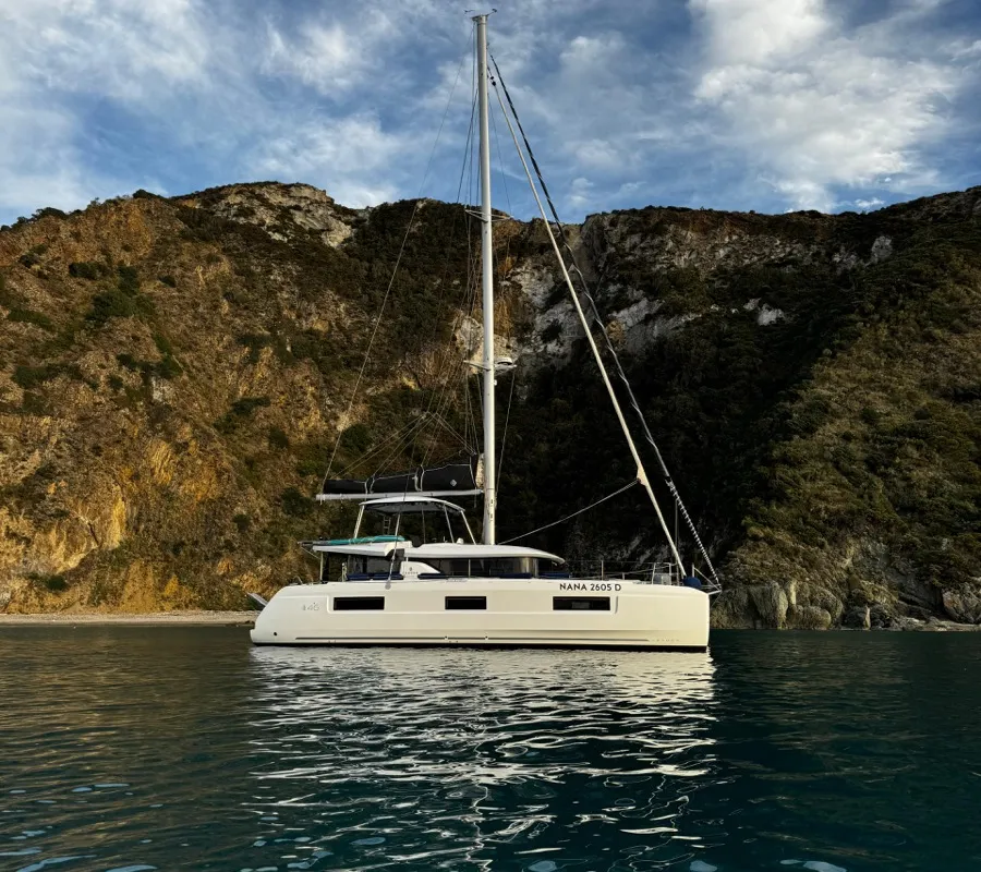Deep Blue, a Lagoon Lagoon 46 catamaran at Olbia, Italy