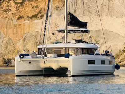 Deep Blue, a Lagoon Lagoon 46 catamaran at Olbia, Italy