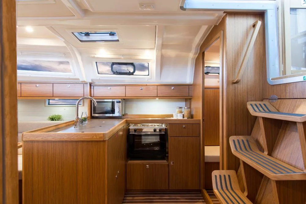 Galley of Maci, a Bavaria Cruiser 37 sailboat at Grad Biograd na Moru, Croatia