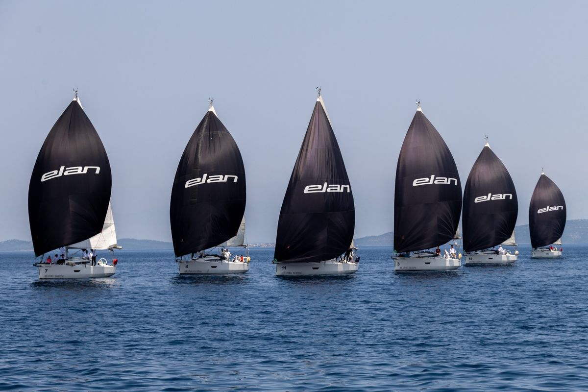 Lucky, a Elan E4 sailboat at Betina, Croatia