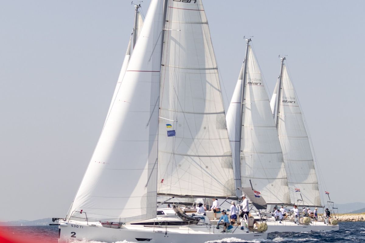 Lucky, a Elan E4 sailboat at Betina, Croatia