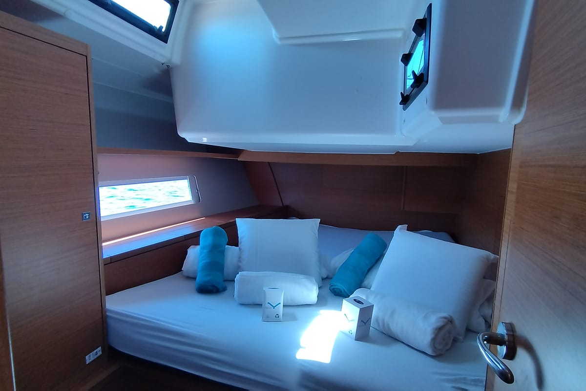 Weasley, a Dufour 470 sailboat at Olbia, Italy