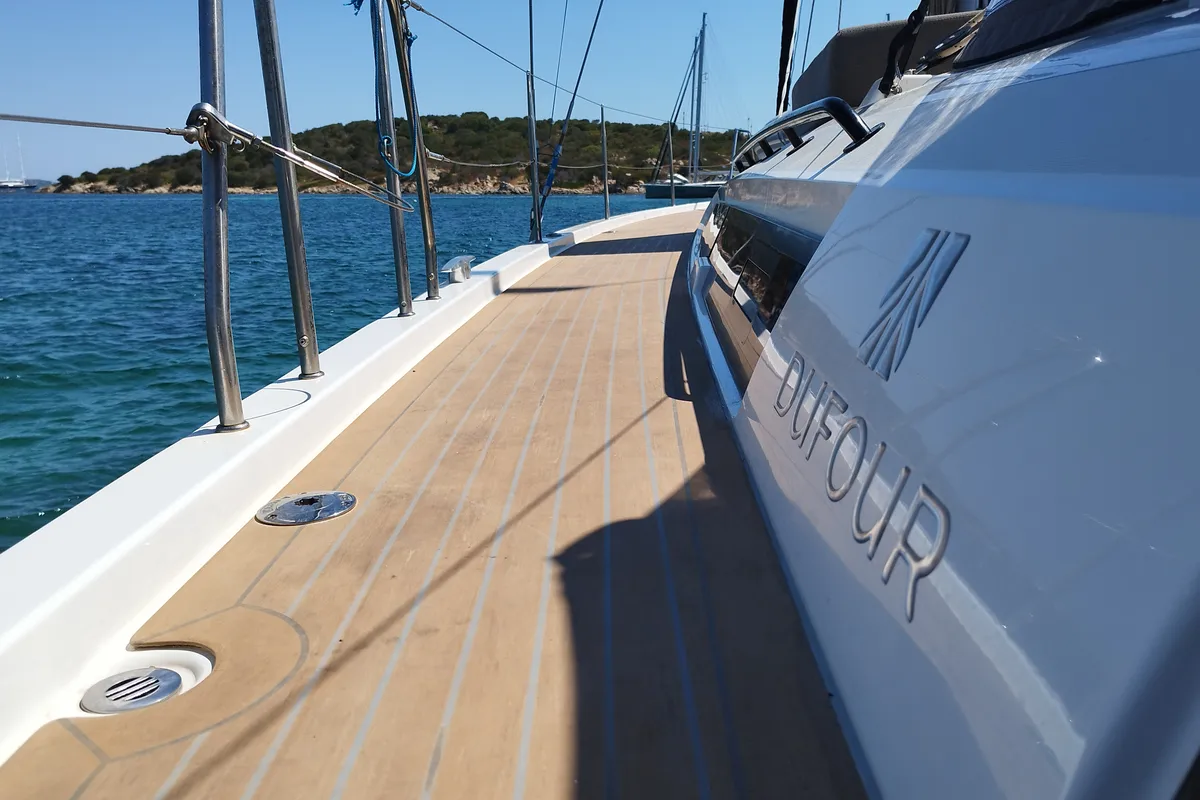 Weasley, a Dufour 470 sailboat at Olbia, Italy
