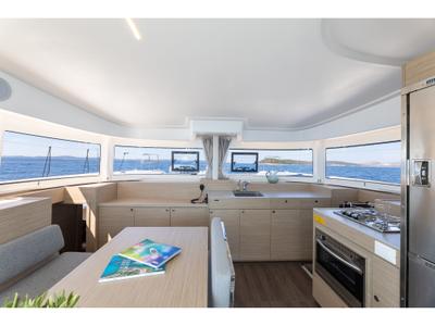 Salon of FURIA, a Lagoon 38 catamaran at Općina Rogoznica, Croatia
