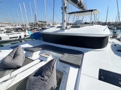 Deck of Spring, a Lagoon 51 catamaran at Athens, Greece
