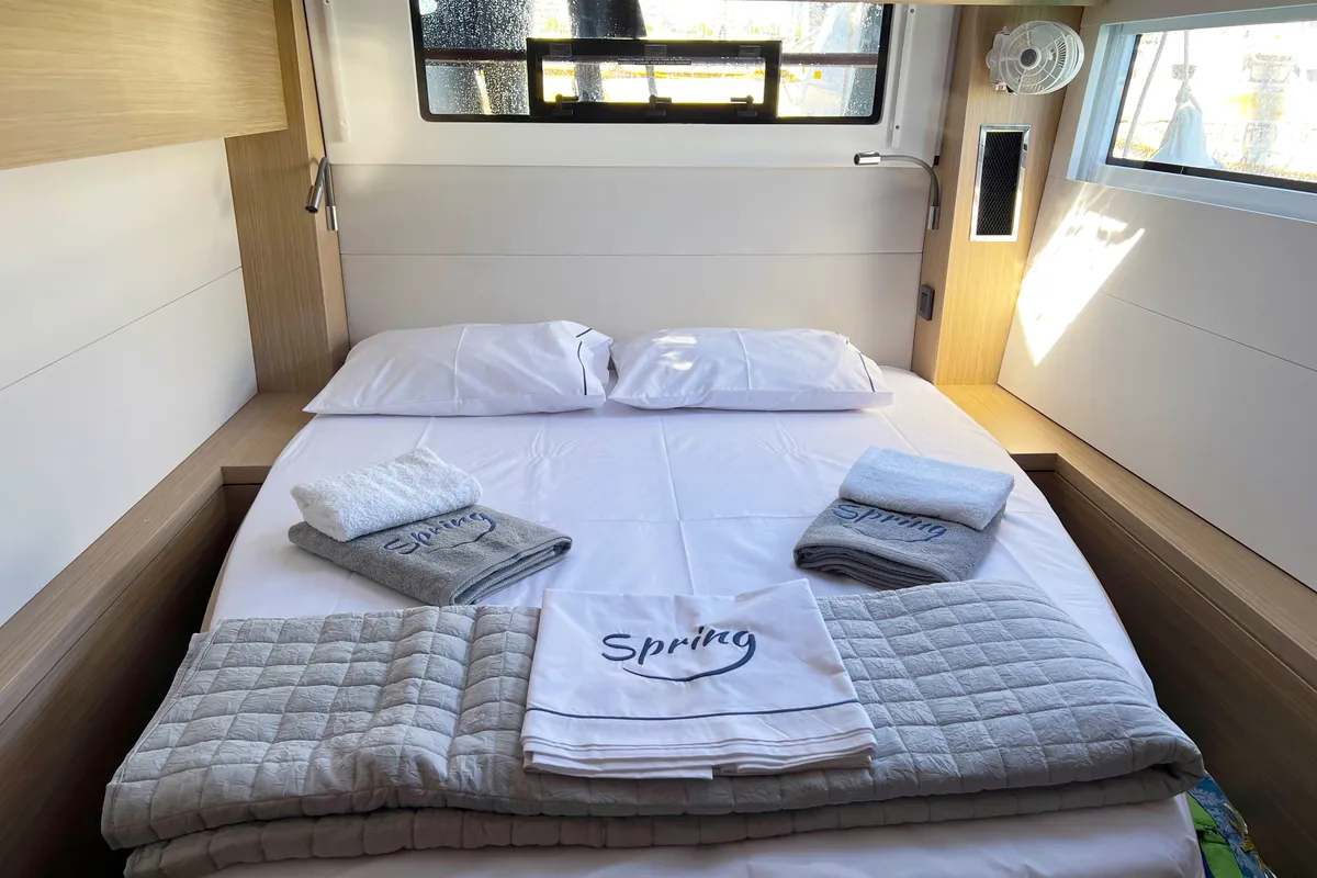 Cabin on Spring, a Lagoon 51 catamaran at Athens, Greece