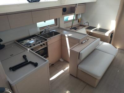 Galley of Escape, a Beneteau Oceanis 51.1 sailboat at Athens, Greece