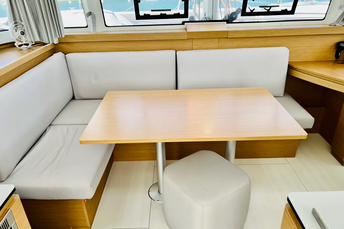 Salon of ONE Denia CREWED, a Excess 11 catamaran at Dénia, Spain