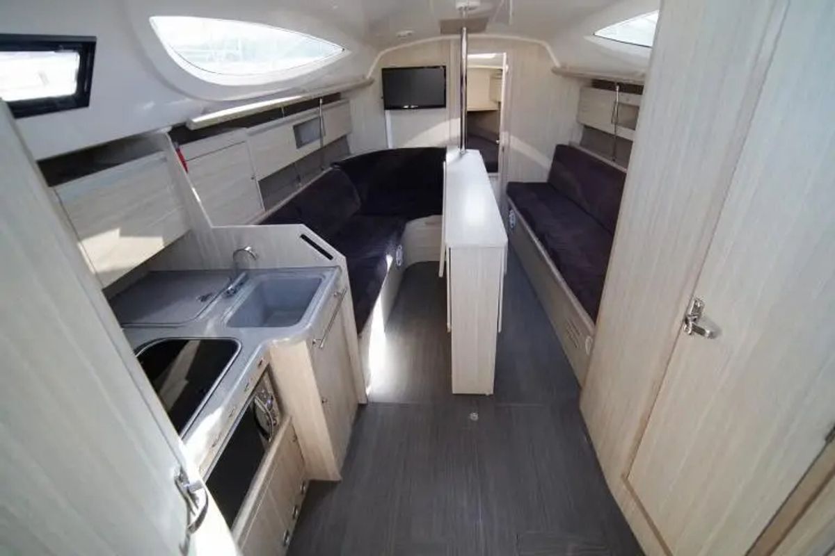 Galley of Poganckie Kepy, a Northman Maxus 33.1 RS sailboat at Sztynort, Poland