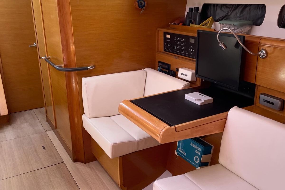 Olga, a Jeanneau Sun Odyssey 439 sailboat at Salerno, Italy