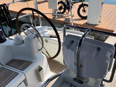 Olga, a Jeanneau Sun Odyssey 439 sailboat at Salerno, Italy
