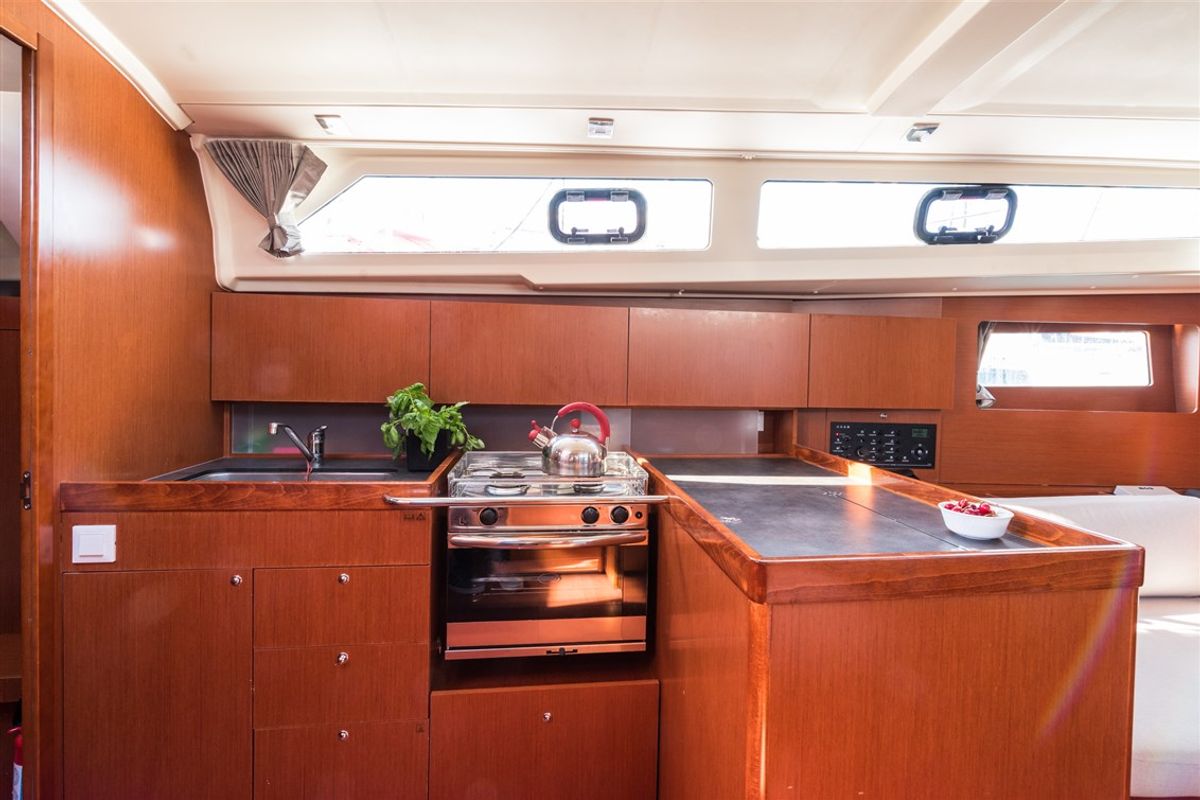 Galley of Sparkling, a Beneteau Oceanis 41.1 sailboat at Split, Croatia