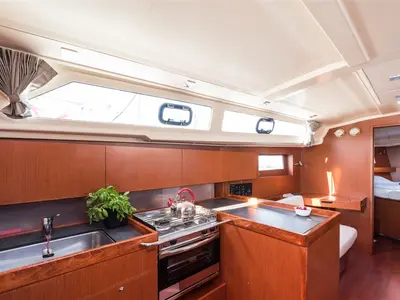 Galley of Sparkling, a Beneteau Oceanis 41.1 sailboat at Split, Croatia