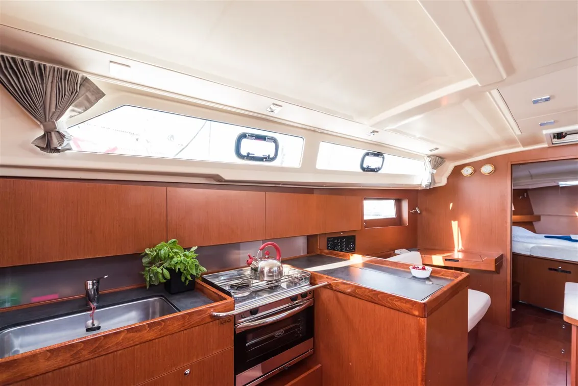 Galley of Sparkling, a Beneteau Oceanis 41.1 sailboat at Split, Croatia