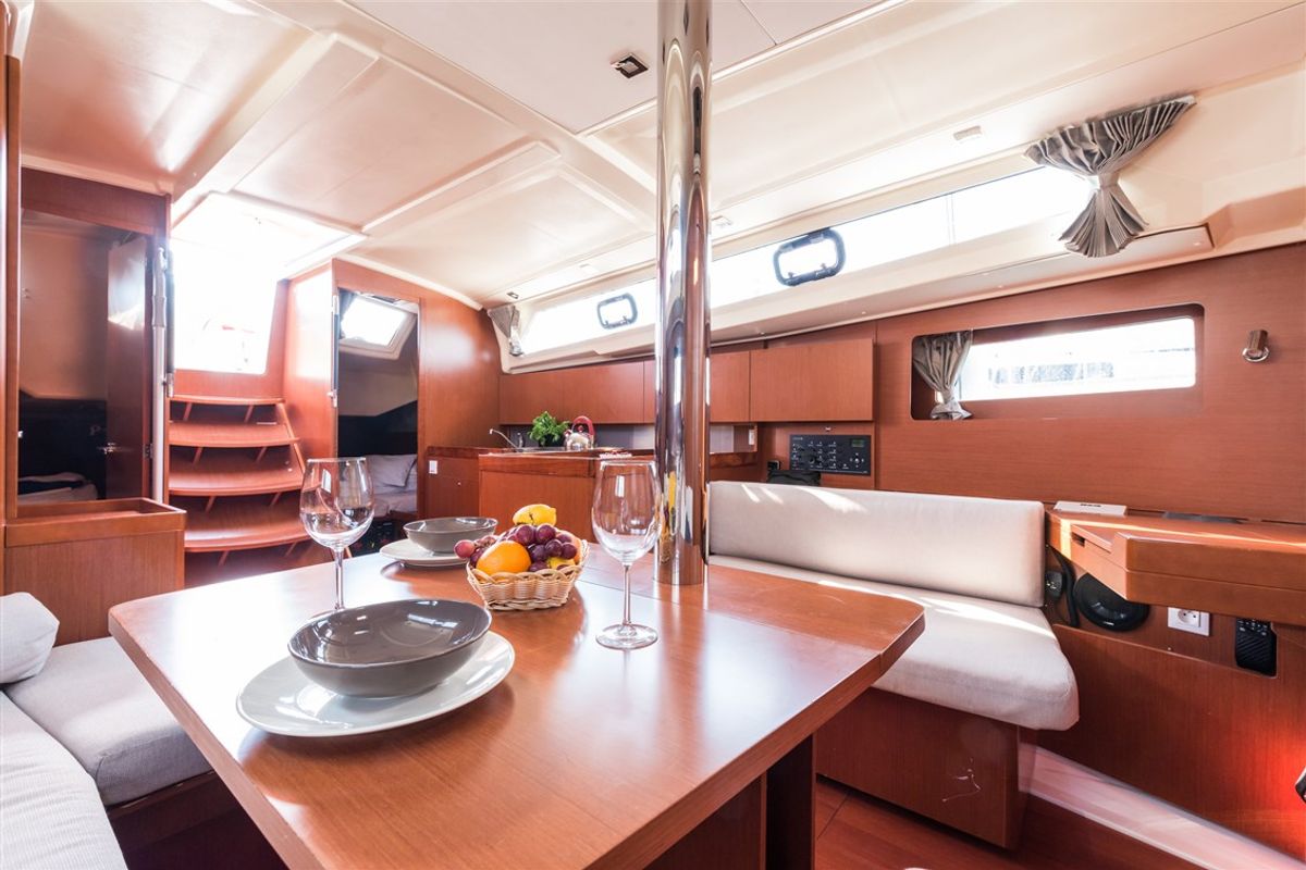 Salon of Sparkling, a Beneteau Oceanis 41.1 sailboat at Split, Croatia