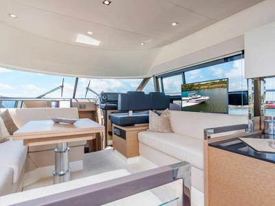 Salon of Prestige 460, a Jeanneau Prestige 460 Fly yacht at Grad Pula, Croatia