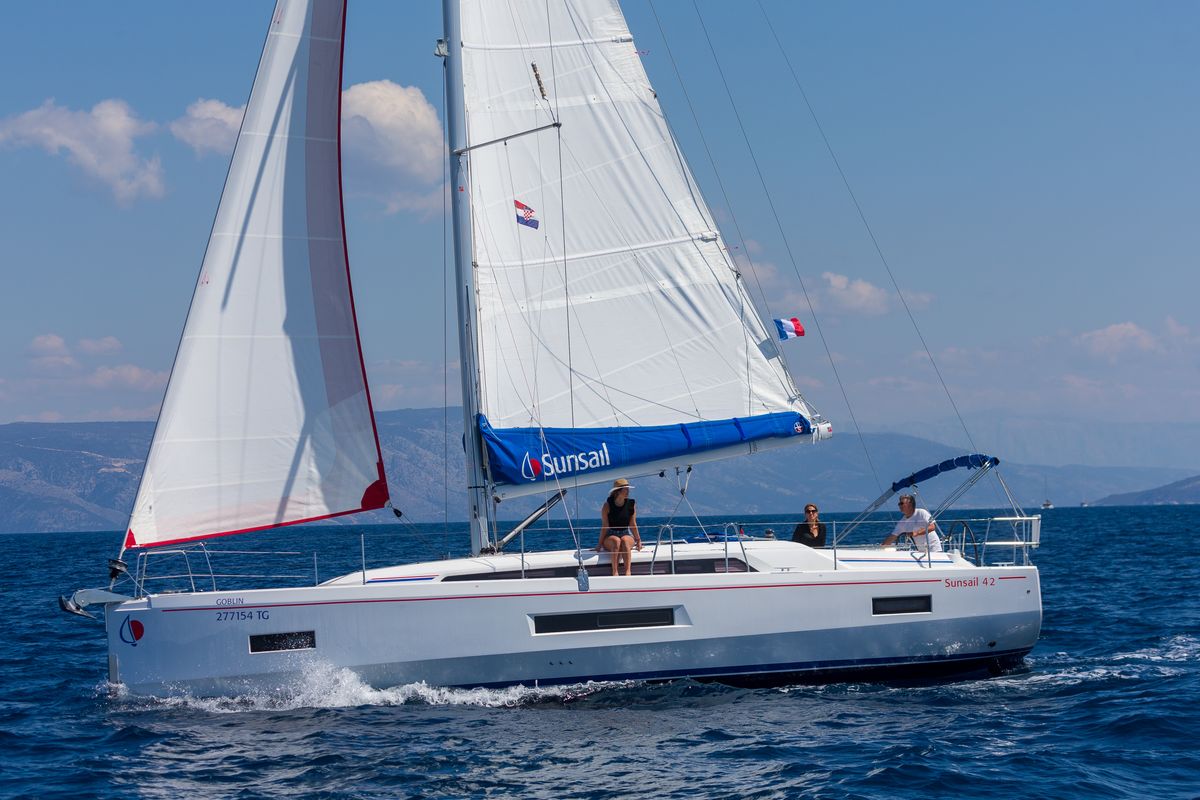 Exterior view of Sunsail 42 Classic, a Beneteau Oceanis 40.1 sailboat at Dubrovnik, Croatia